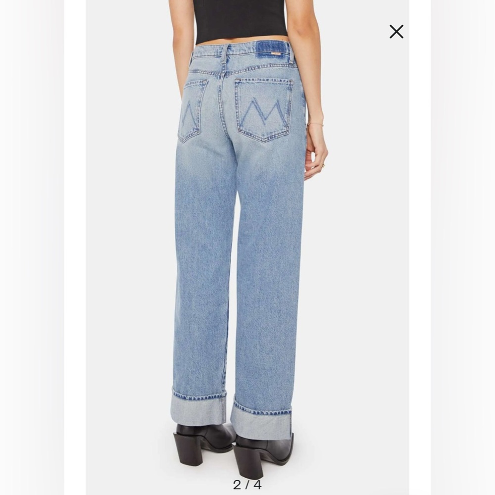 MOTHER The Dodger Cuff Jeans Size 25 in Leap of Faith NWT - Picture 2 of 16